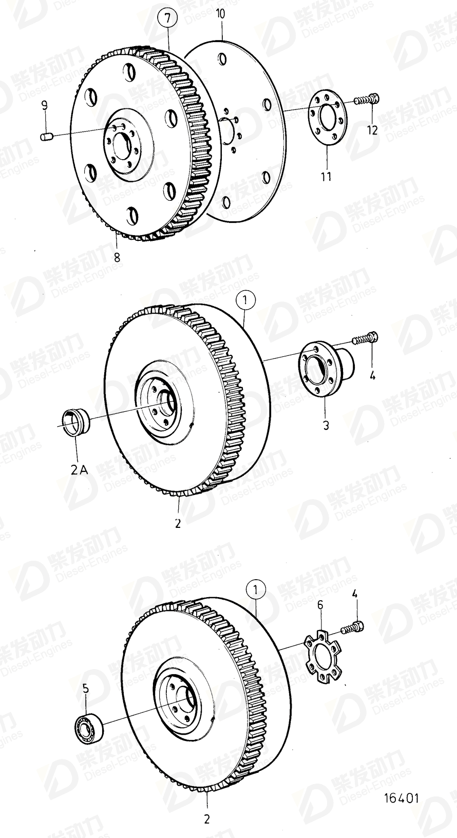 VOLVO Flywheel 3825775 Drawing